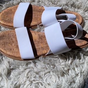 White sandals